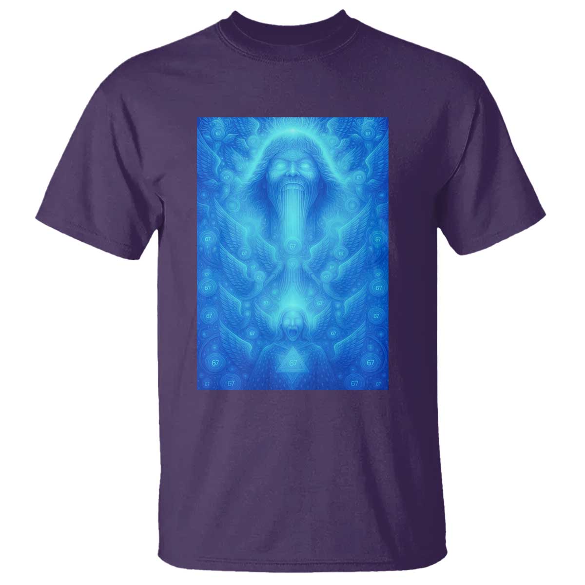 Divine 67 Meme T Shirt Celestial Mason 6 7 Spiritual Six Seven Angelcore TS02 Purple Print Your Wear