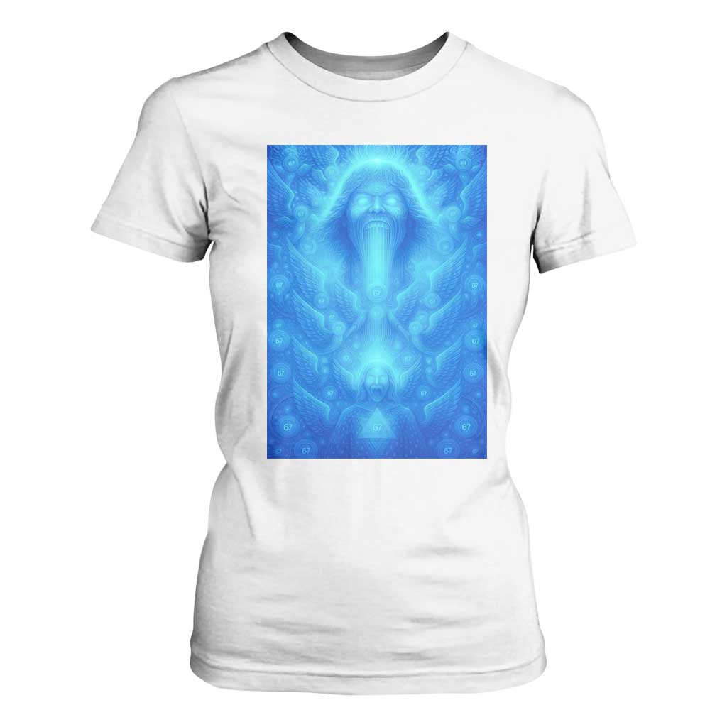 Divine 67 Meme T Shirt For Women Celestial Mason 6 7 Spiritual Six Seven Angelcore TS02 White Print Your Wear