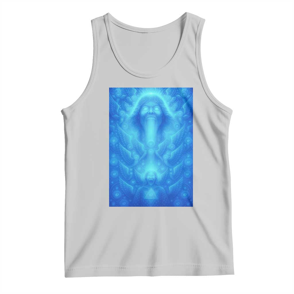Divine 67 Meme Tank Top Celestial Mason 6 7 Spiritual Six Seven Angelcore TS02 Ash Print Your Wear