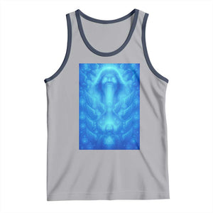 Divine 67 Meme Tank Top Celestial Mason 6 7 Spiritual Six Seven Angelcore TS02 Athletic Heather Navy Print Your Wear