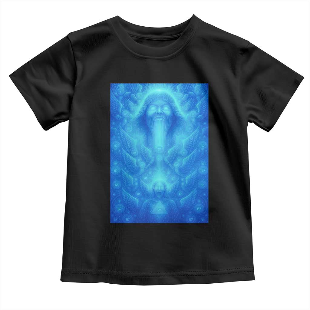 Divine 67 Meme Toddler T Shirt Celestial Mason 6 7 Spiritual Six Seven Angelcore TS02 Black Print Your Wear