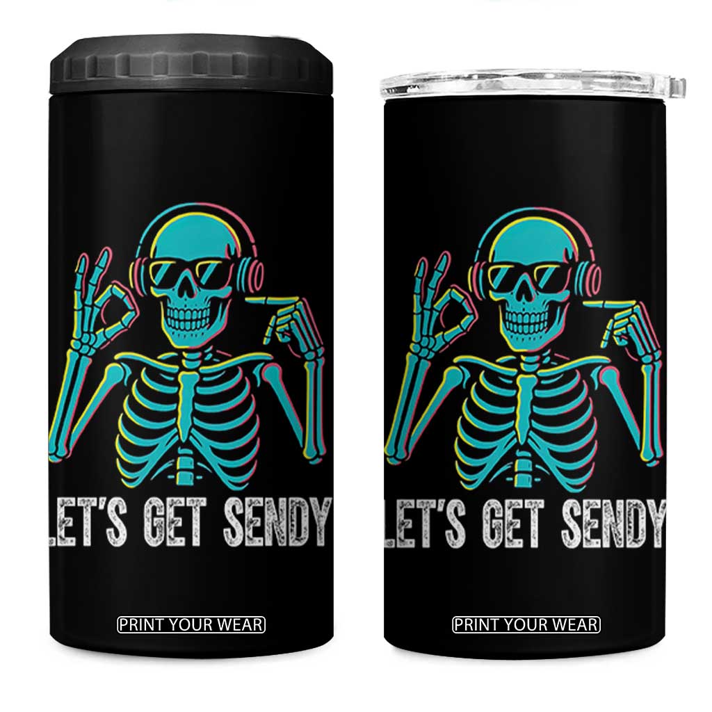 Lets Get Sendy Skeleton 4 in 1 Can Cooler Tumbler Full Send Vibes Glowcore TS02 One Size: 16 oz Black Print Your Wear