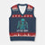 Lets Get Sendy Skeleton V-Neck Knit Sweater Vest Full Send Vibes Glowcore TS02 Navy Red Print Your Wear