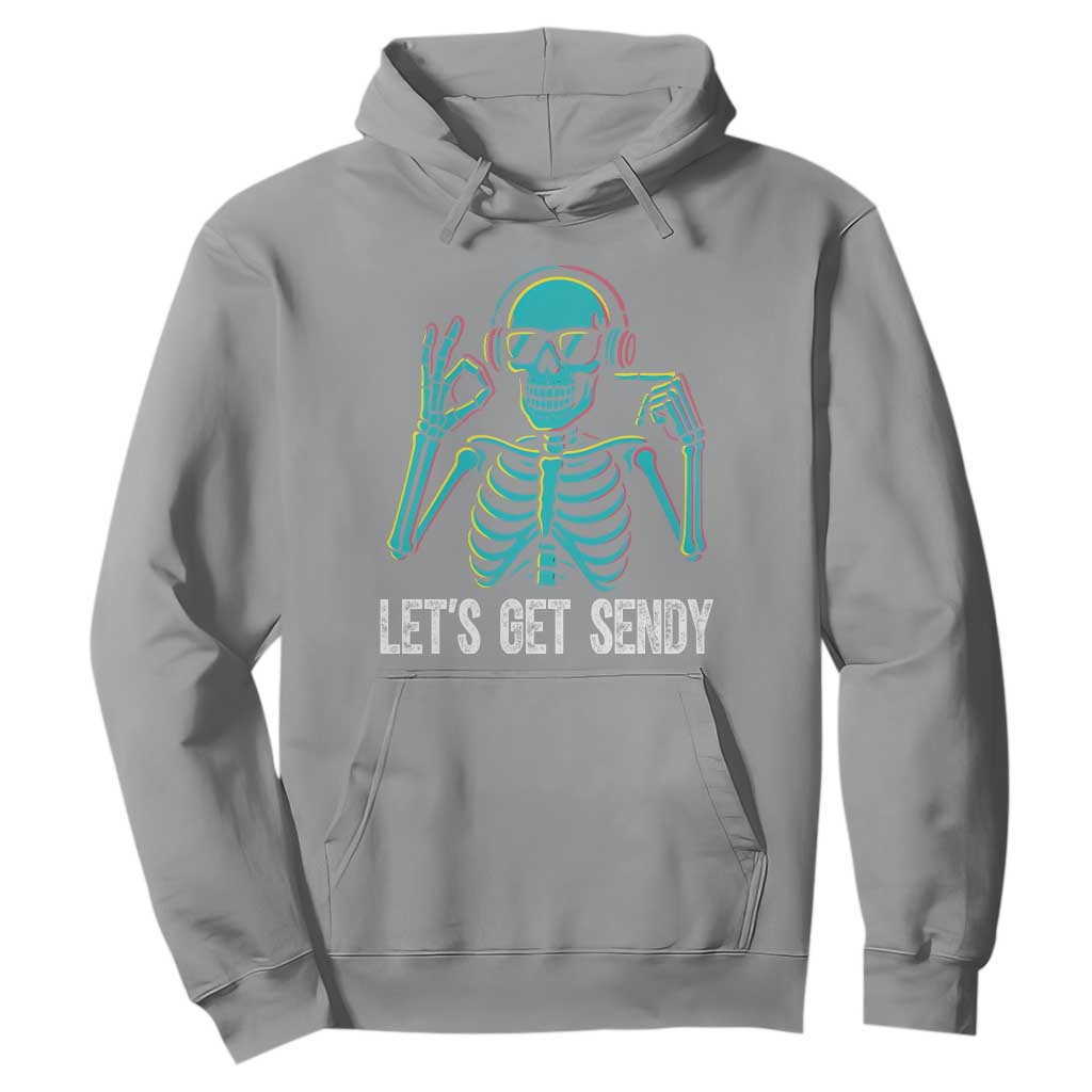 Lets Get Sendy Skeleton Hoodie Full Send Vibes Glowcore TS02 Sport Gray Print Your Wear