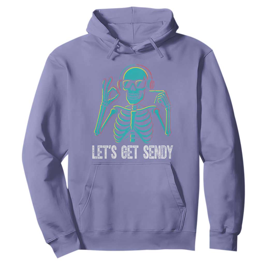 Lets Get Sendy Skeleton Hoodie Full Send Vibes Glowcore TS02 Violet Print Your Wear