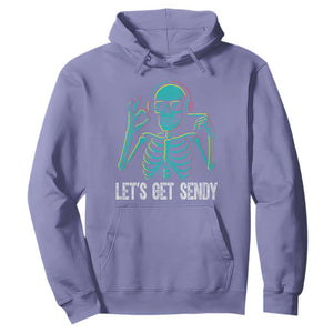 Lets Get Sendy Skeleton Hoodie Full Send Vibes Glowcore TS02 Violet Print Your Wear