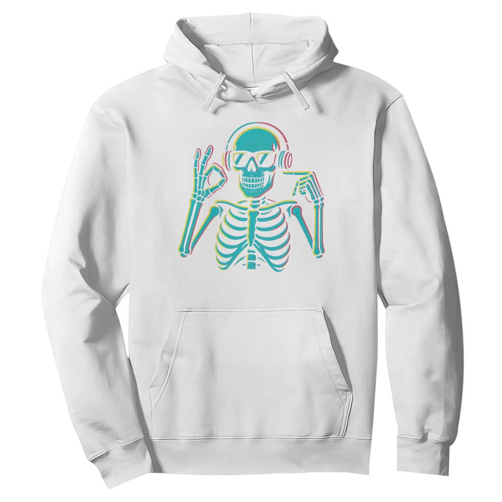 Lets Get Sendy Skeleton Hoodie Full Send Vibes Glowcore TS02 White Print Your Wear