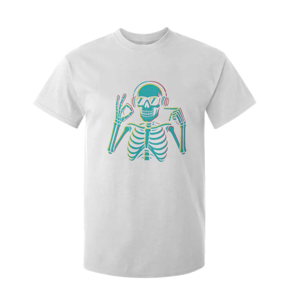 Lets Get Sendy Skeleton T Shirt For Kid Full Send Vibes Glowcore TS02 White Print Your Wear