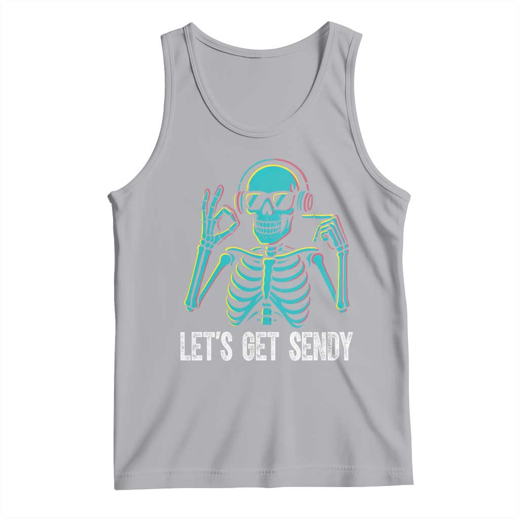 Lets Get Sendy Skeleton Tank Top Full Send Vibes Glowcore TS02 Athletic Heather Print Your Wear