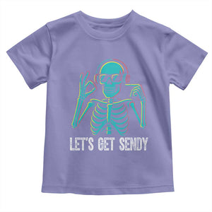Lets Get Sendy Skeleton Toddler T Shirt Full Send Vibes Glowcore TS02 Violet Print Your Wear