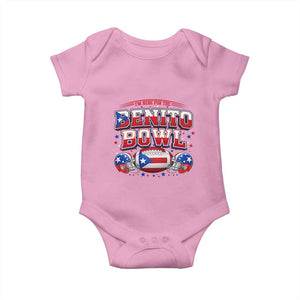 I’m Here for the Benito Bowl Baby Onesie Funny Music Fan Football Game Day TS02 Light Pink Print Your Wear