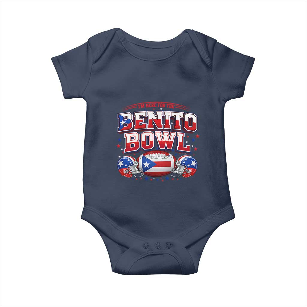 I’m Here for the Benito Bowl Baby Onesie Funny Music Fan Football Game Day TS02 Navy Print Your Wear