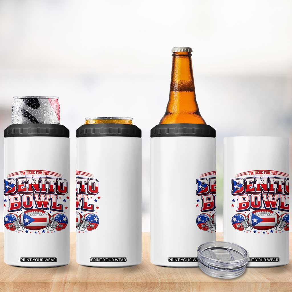 I’m Here for the Benito Bowl 4 in 1 Can Cooler Tumbler Funny Music Fan Football Game Day TS02 Print Your Wear