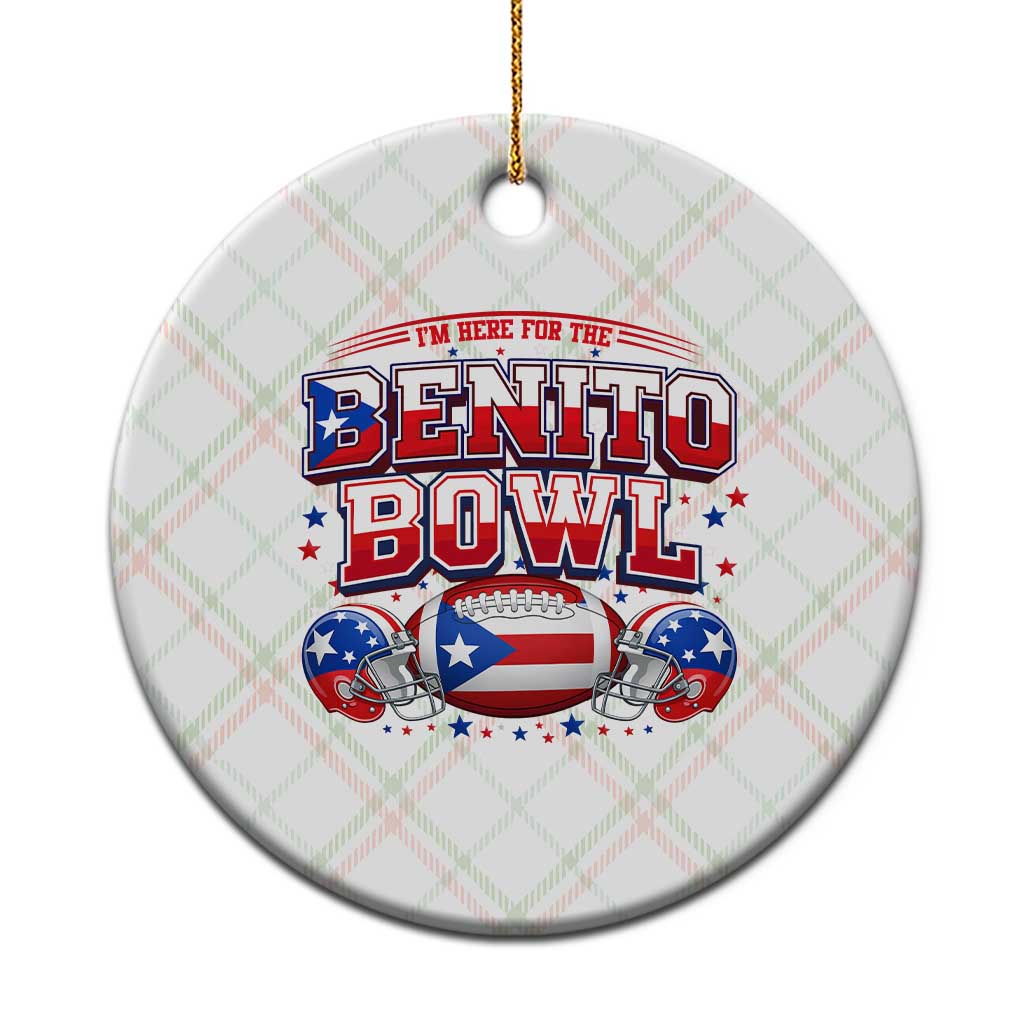 I’m Here for the Benito Bowl Ceramic Ornament Funny Music Fan Football Game Day TS02 1pc Christmas Plaid Print Your Wear