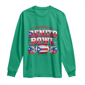 I’m Here for the Benito Bowl Long Sleeve Shirt Funny Music Fan Football Game Day TS02 Irish Green Print Your Wear