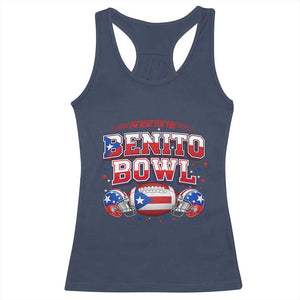 I’m Here for the Benito Bowl Racerback Tank Top Funny Music Fan Football Game Day TS02 Navy Print Your Wear