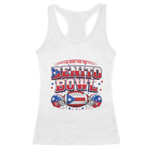 I’m Here for the Benito Bowl Racerback Tank Top Funny Music Fan Football Game Day TS02 White Print Your Wear