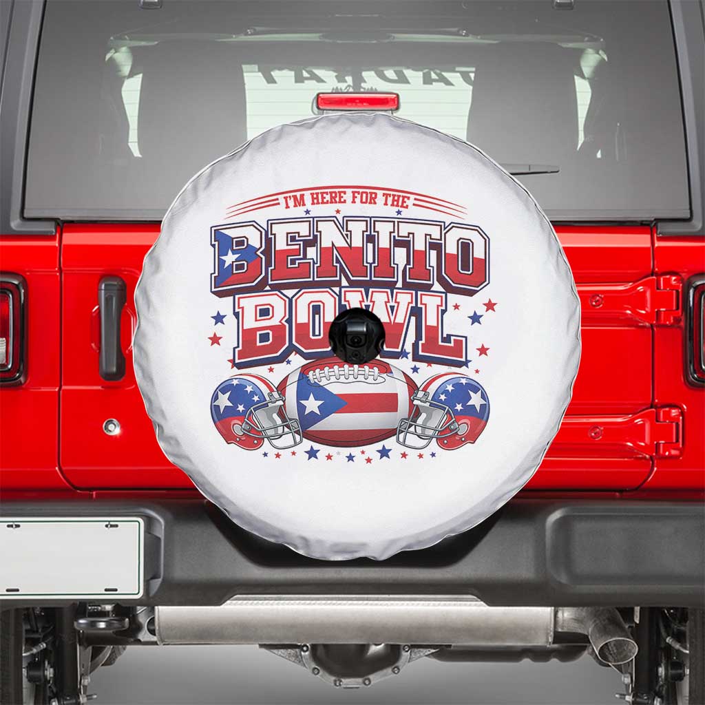 I’m Here for the Benito Bowl Spare Tire Cover Funny Music Fan Football Game Day TS02 White Print Your Wear