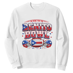 I’m Here for the Benito Bowl Sweatshirt Funny Music Fan Football Game Day TS02 White Print Your Wear
