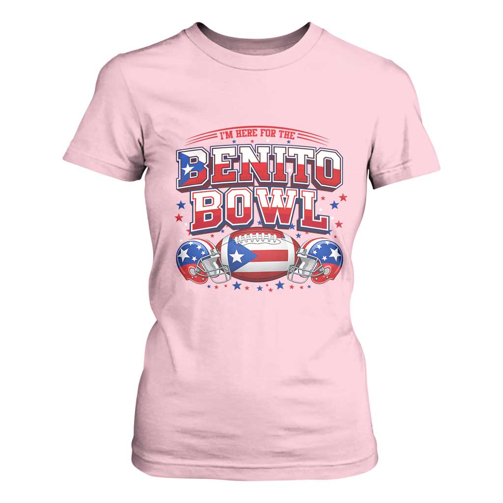 I’m Here for the Benito Bowl T Shirt For Women Funny Music Fan Football Game Day TS02 Light Pink Print Your Wear