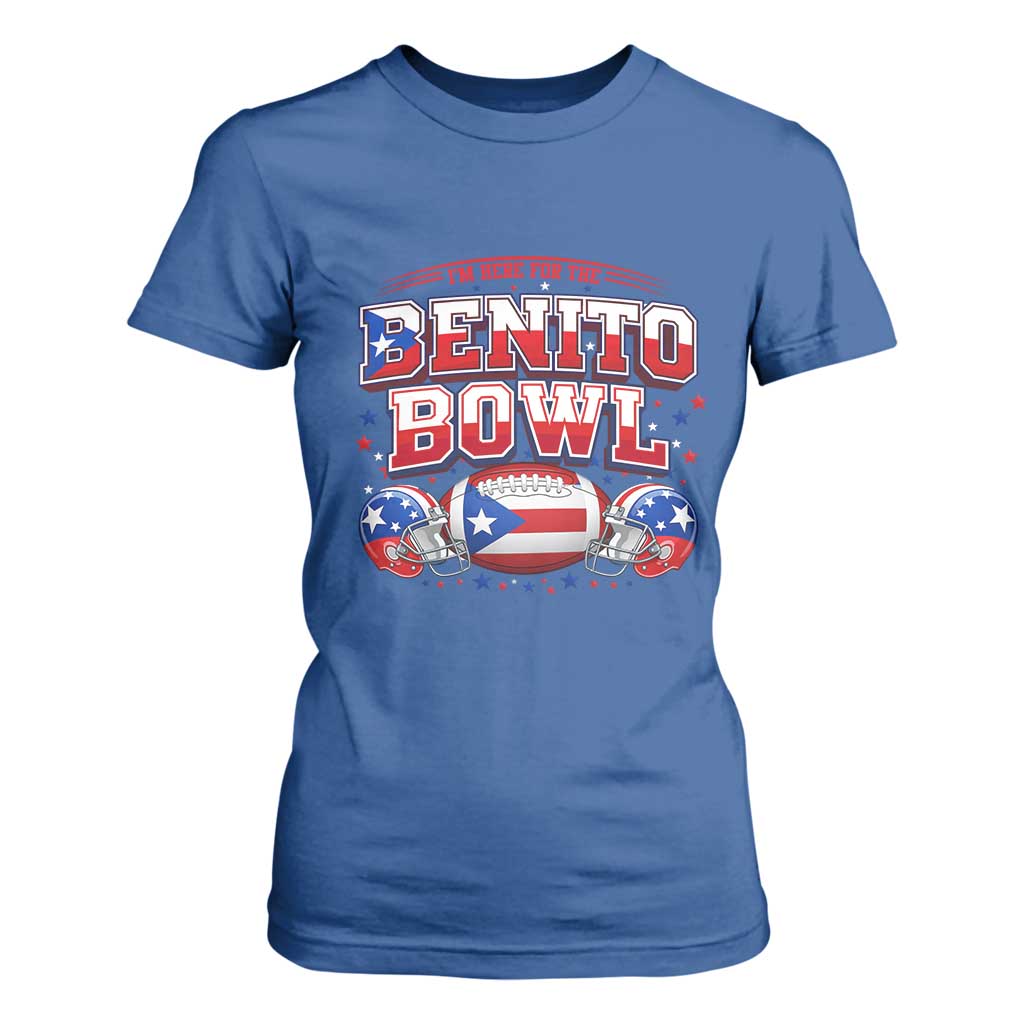 I’m Here for the Benito Bowl T Shirt For Women Funny Music Fan Football Game Day TS02 Royal Blue Print Your Wear