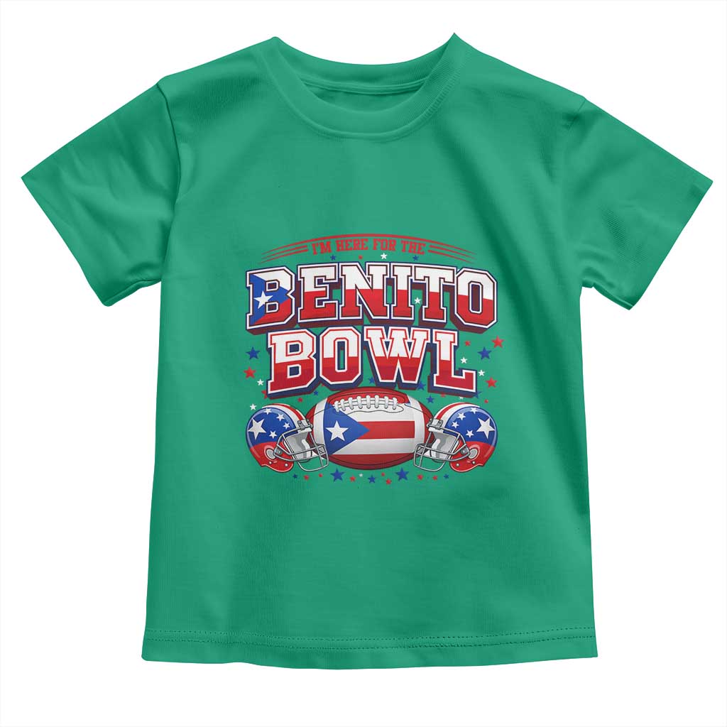 I’m Here for the Benito Bowl Toddler T Shirt Funny Music Fan Football Game Day TS02 Irish Green Print Your Wear