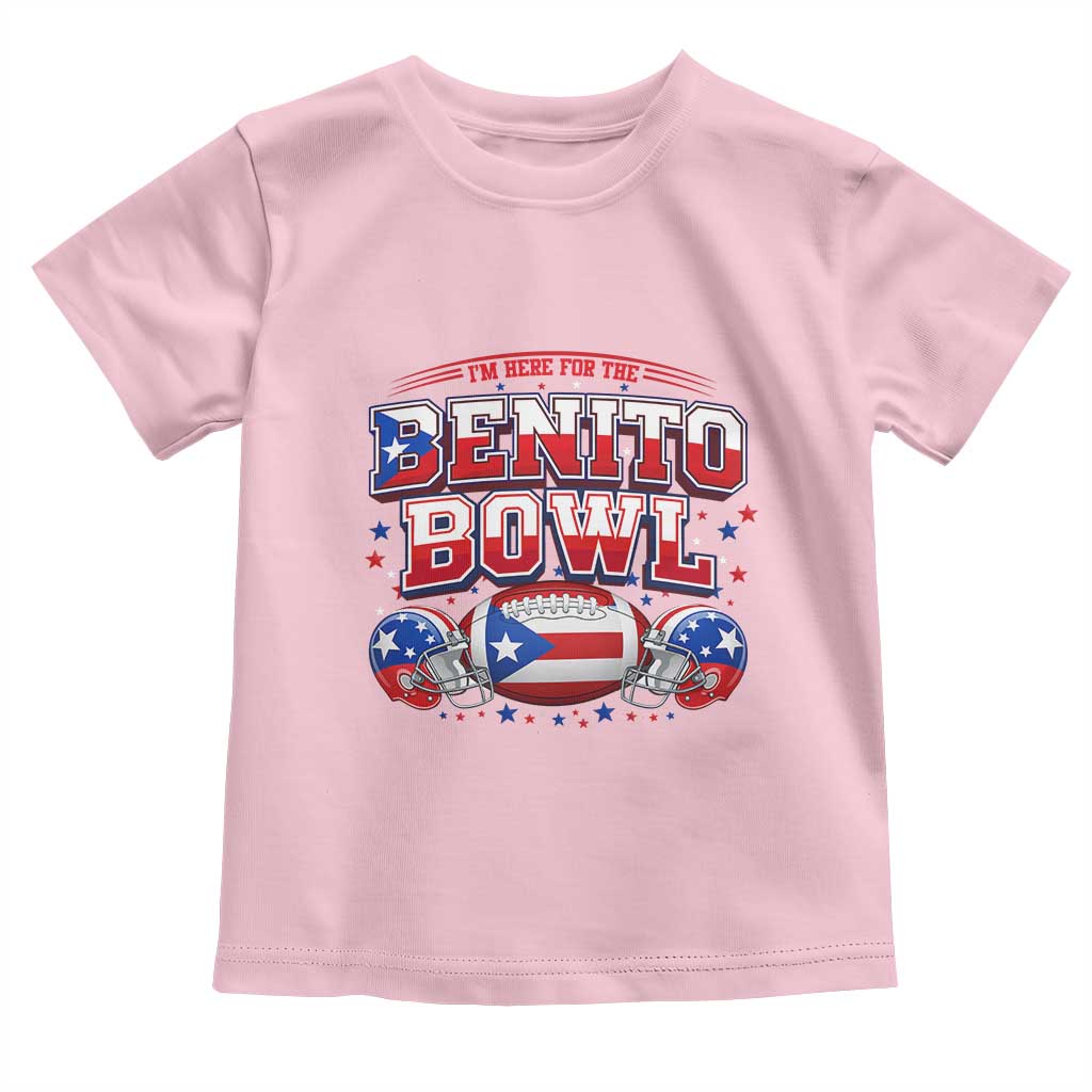 I’m Here for the Benito Bowl Toddler T Shirt Funny Music Fan Football Game Day TS02 Light Pink Print Your Wear