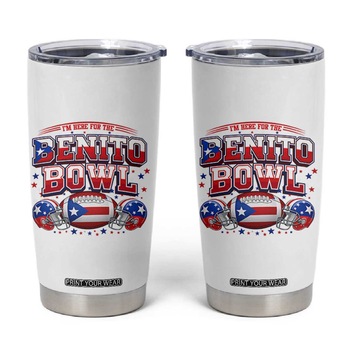 I’m Here for the Benito Bowl Tumbler Cup Funny Music Fan Football Game Day TS02 White Print Your Wear