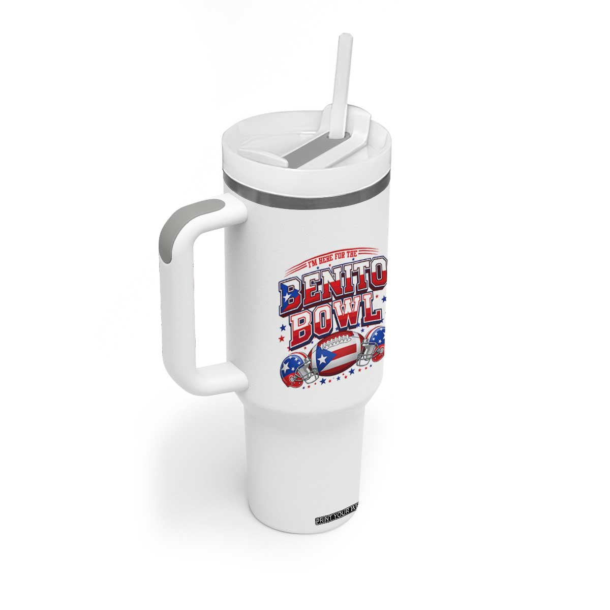 I’m Here for the Benito Bowl Tumbler With Handle Funny Music Fan Football Game Day TS02 Print Your Wear