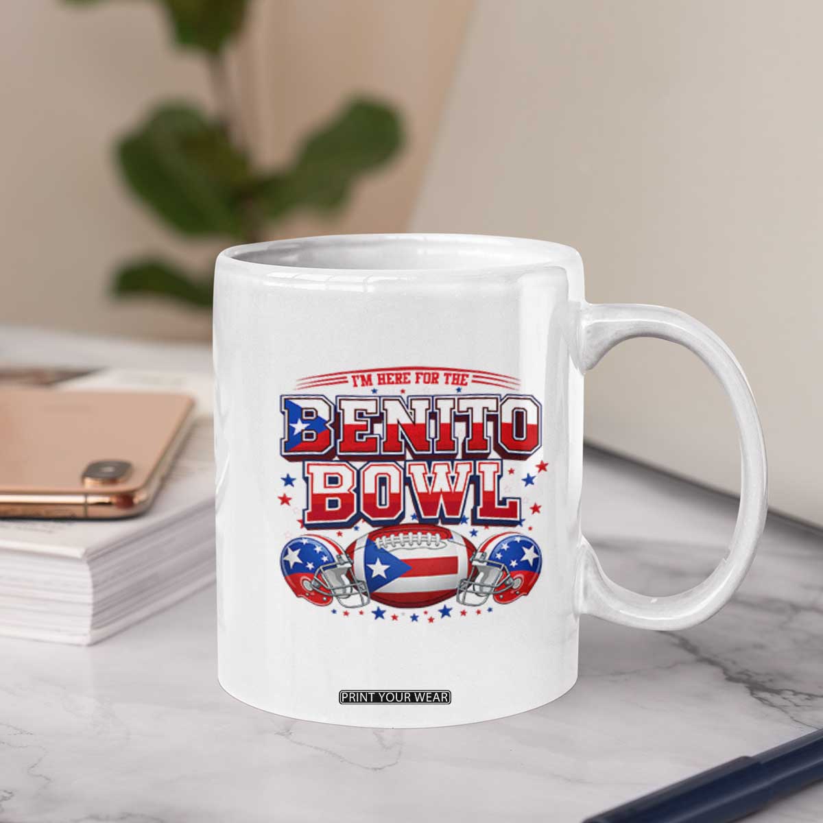 I’m Here for the Benito Bowl Coffee Mug Funny Music Fan Football Game Day TS02 Print Your Wear