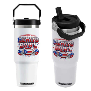 I’m Here for the Benito Bowl Flip Straw Tumbler Funny Music Fan Football Game Day TS02 One Size: 30 oz White Print Your Wear