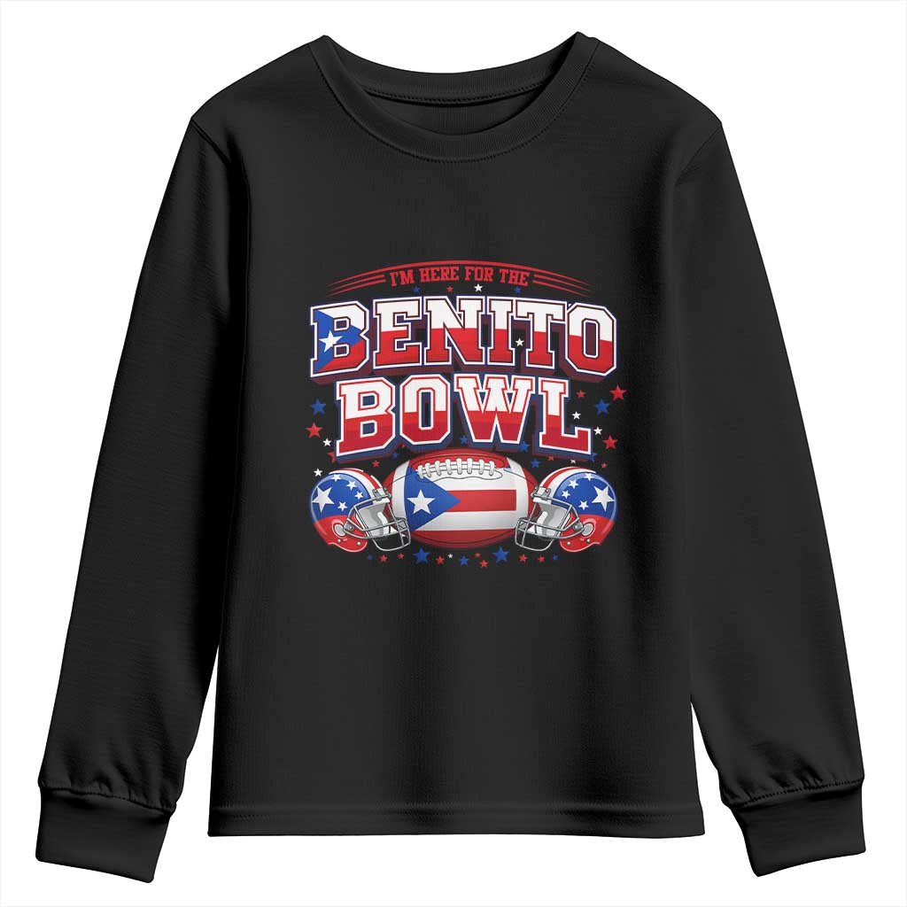 I’m Here for the Benito Bowl Youth Sweatshirt Funny Music Fan Football Game Day TS02 Black Print Your Wear