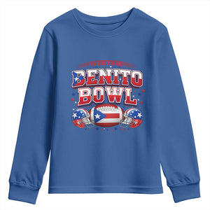 I’m Here for the Benito Bowl Youth Sweatshirt Funny Music Fan Football Game Day TS02 Royal Blue Print Your Wear