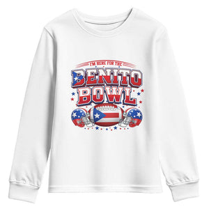 I’m Here for the Benito Bowl Youth Sweatshirt Funny Music Fan Football Game Day TS02 White Print Your Wear