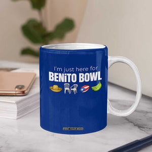 I'm Just Here for the Benito Bowl Funny Puerto Rican Game Day Coffee Mug Plantains Chairs and Flag Music Fans TS02 Print Your Wear