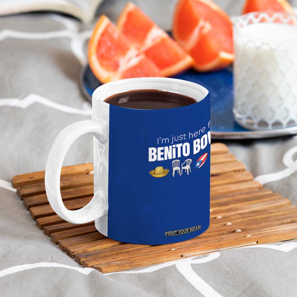 I'm Just Here for the Benito Bowl Funny Puerto Rican Game Day Coffee Mug Plantains Chairs and Flag Music Fans TS02 Print Your Wear