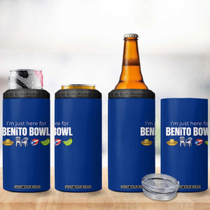 I'm Just Here for the Benito Bowl Funny Puerto Rican Game Day 4 in 1 Can Cooler Tumbler Plantains Chairs and Flag Music Fans TS02 Print Your Wear