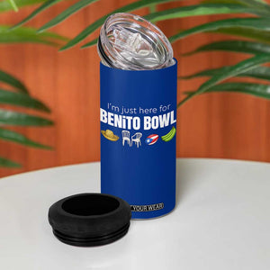I'm Just Here for the Benito Bowl Funny Puerto Rican Game Day 4 in 1 Can Cooler Tumbler Plantains Chairs and Flag Music Fans TS02 Print Your Wear