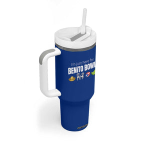 I'm Just Here for the Benito Bowl Funny Puerto Rican Game Day Tumbler With Handle Plantains Chairs and Flag Music Fans TS02 Print Your Wear