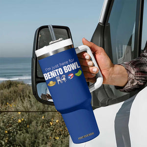I'm Just Here for the Benito Bowl Funny Puerto Rican Game Day Tumbler With Handle Plantains Chairs and Flag Music Fans TS02 Print Your Wear
