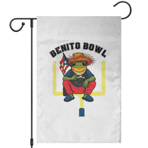 Benito Bowl Coquí Frog Football Garden Flag Funny Puerto Rico Flag Game Day Music Fans TS02 White Print Your Wear