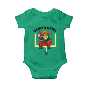 Benito Bowl Coquí Frog Football Baby Onesie Funny Puerto Rico Flag Game Day Music Fans TS02 Irish Green Print Your Wear