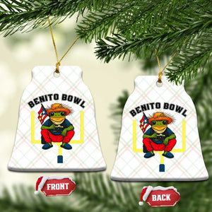 Benito Bowl Coquí Frog Football Ceramic Ornament Funny Puerto Rico Flag Game Day Music Fans TS02 Print Your Wear