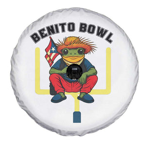 Benito Bowl Coquí Frog Football Spare Tire Cover Funny Puerto Rico Flag Game Day Music Fans TS02 Print Your Wear