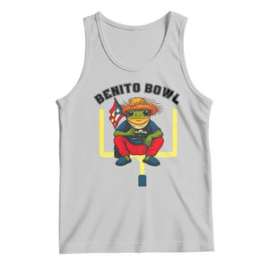 Benito Bowl Coquí Frog Football Tank Top Funny Puerto Rico Flag Game Day Music Fans TS02 Ash Print Your Wear
