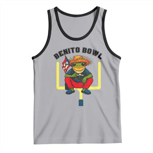 Benito Bowl Coquí Frog Football Tank Top Funny Puerto Rico Flag Game Day Music Fans TS02 Athletic Heather Black Print Your Wear