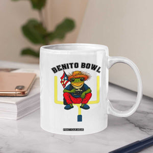 Benito Bowl Coquí Frog Football Coffee Mug Funny Puerto Rico Flag Game Day Music Fans TS02 Print Your Wear