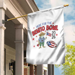 Here for the Benito Bowl 2026 Coquí Frog Garden Flag Puerto Rican Funny Football Music Fans TS02 Print Your Wear