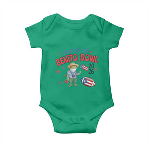 Here for the Benito Bowl 2026 Coquí Frog Baby Onesie Puerto Rican Funny Football Music Fans TS02 Irish Green Print Your Wear