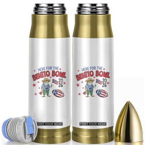 Here for the Benito Bowl 2026 Coquí Frog Bullet Tumbler Puerto Rican Funny Football Music Fans TS02 White Print Your Wear